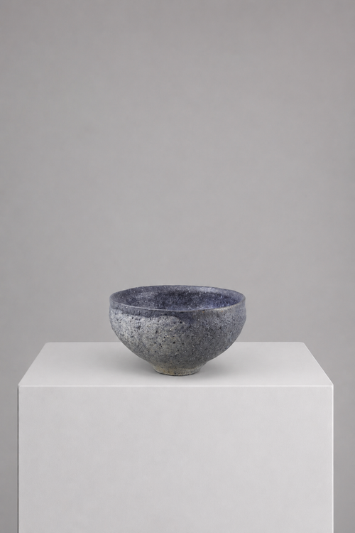 Sekki Chawan by Ken Mihara — three-quarter view