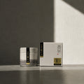 Kiri no Shiro matcha tin and box, front